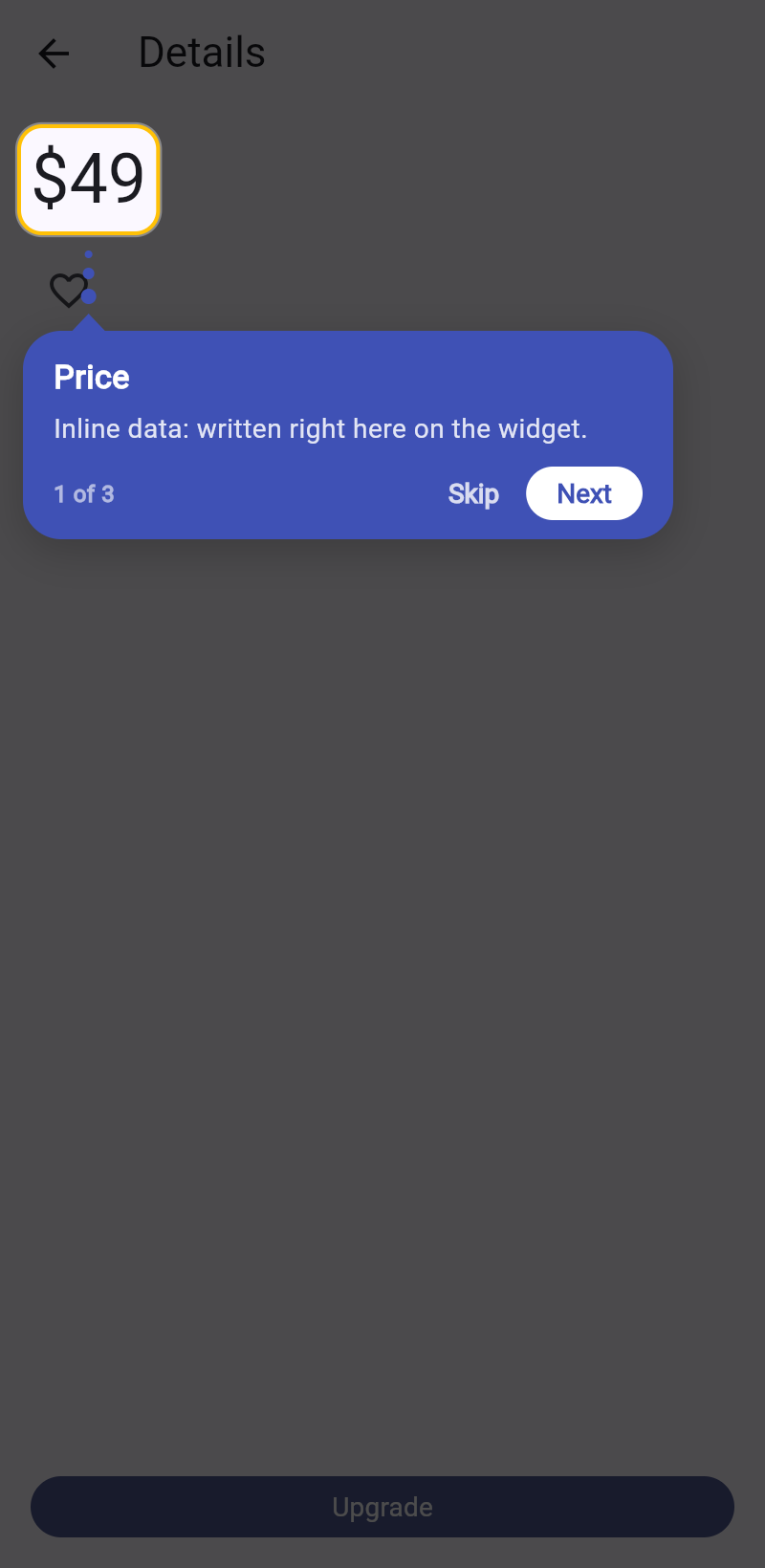 Bubble tooltip with dots pointer
